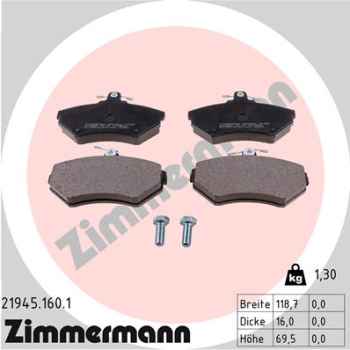 Zimmermann Brake pads for SKODA FABIA II Combi (545) front