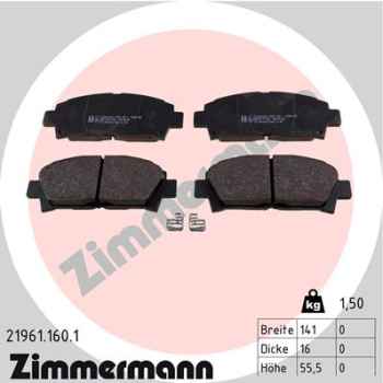 Zimmermann Brake pads for TOYOTA MR 2 II (SW2_) front