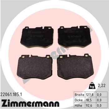 Zimmermann Brake pads for MERCEDES-BENZ C-KLASSE Coupe (C205) front