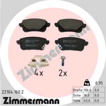 Zimmermann Brake pads for RENAULT CAPTUR II (HF_) rear