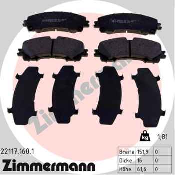 Zimmermann Brake pads for NISSAN X-TRAIL (T32_) front