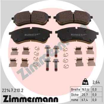 Zimmermann Brake pads for MAN TGE Pritsche/Fahrgestell (UZ_) front/rear
