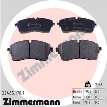 Zimmermann Brake pads for LAND ROVER RANGE ROVER EVOQUE (L551) front