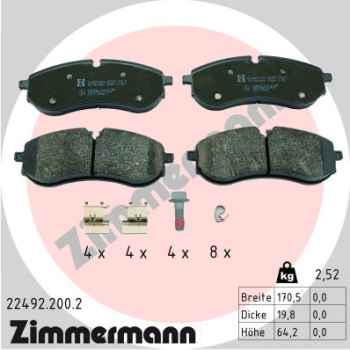 Zimmermann Brake pads for MAN TGE Kasten rear