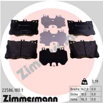 Zimmermann Brake pads for MERCEDES-BENZ E-KLASSE Coupe (C238) front