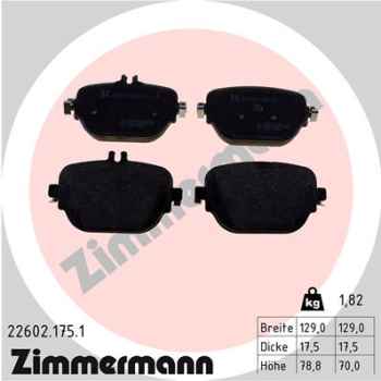 Zimmermann Brake pads for MERCEDES-BENZ GLC Coupe (C253) rear