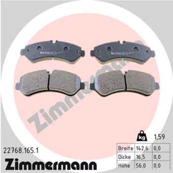 Zimmermann Brake pads for TOYOTA RAV 4 V (_A5_, _H5_) front