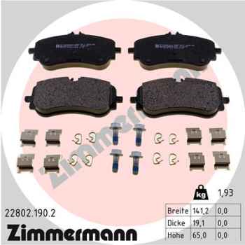 Zimmermann Brake pads for MAN TGE Bus (UY_) rear