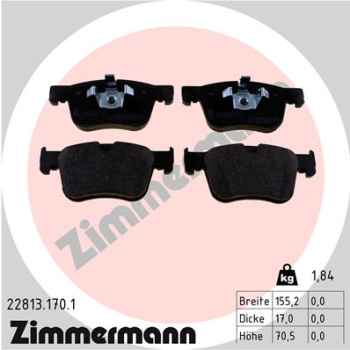 Zimmermann Brake pads for DS DS 7 Crossback (J_) front