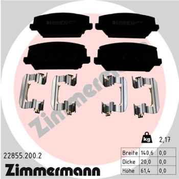 Zimmermann Brake pads for KIA OPTIMA (JF) front