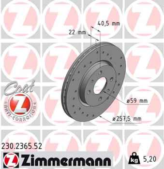 Zimmermann Sport Brake Disc for ALFA ROMEO MITO (955_) front