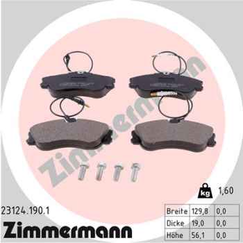 Zimmermann Brake pads for PEUGEOT 306 (7B, N3, N5) front