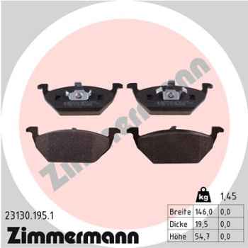 Zimmermann Brake pads for SKODA FABIA I Combi (6Y5) front