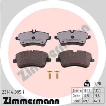 Zimmermann rd:z Brake pads for MERCEDES-BENZ CLC-KLASSE (CL203) front