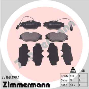 Zimmermann Brake pads for FIAT COUPE (175_) front
