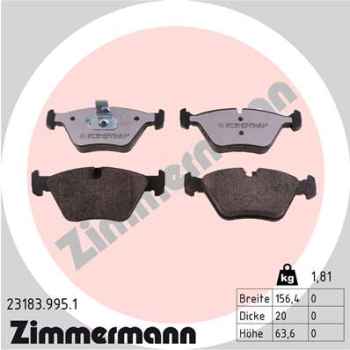 Zimmermann rd:z Brake pads for MG MG ZT- T front