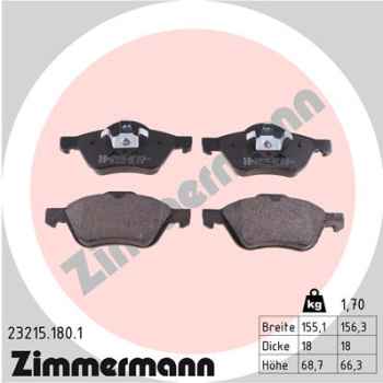 Zimmermann Brake pads for RENAULT LAGUNA Coupe (DT0/1) front