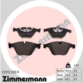 Zimmermann Bremsbeläge for BMW 3 Coupe (E92) front