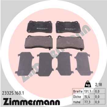 Zimmermann Brake pads for TESLA MODEL X (5YJX) front