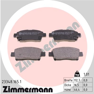 Zimmermann Brake pads for TOYOTA YARIS (_P1_) front