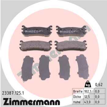 Zimmermann Brake pads for MAZDA MX-5 I (NA) rear