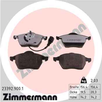 Zimmermann rd:z Brake pads for SEAT LEON (1M1) front