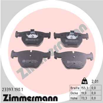 Zimmermann Brake pads for LAND ROVER RANGE ROVER III (L322) front