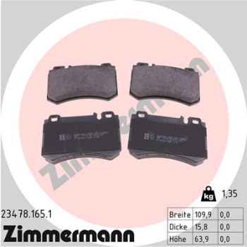 Zimmermann Brake pads for MERCEDES-BENZ S-KLASSE Coupe (C216) rear