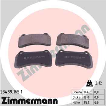 Zimmermann Brake pads for JAGUAR S-TYPE (X200) front