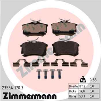 Zimmermann Brake pads for VW BORA (1J2) rear