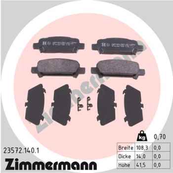 Zimmermann Brake pads for SUBARU FORESTER (SF_) rear