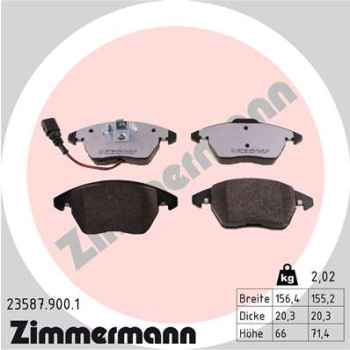 Zimmermann rd:z Brake pads for SKODA SUPERB III (3V3) front