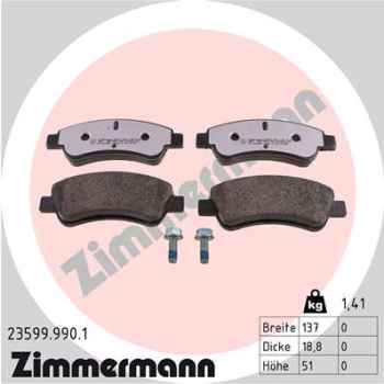 Zimmermann rd:z Brake pads for PEUGEOT PARTNER Kasten (5) front