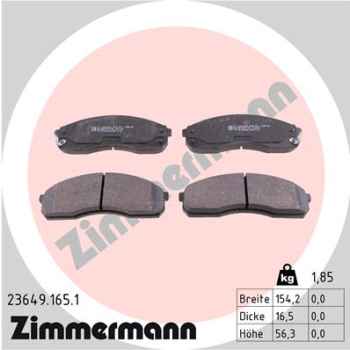 Zimmermann Brake pads for KIA PREGIO Bus front