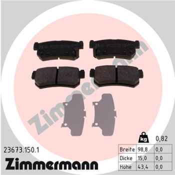 Zimmermann Brake pads for SSANGYONG MUSSO SPORTS rear
