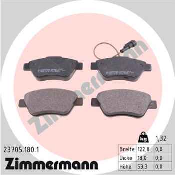 Zimmermann Brake pads for FIAT 500 (312_) front