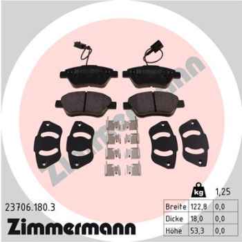 Zimmermann Brake pads for FIAT QUBO (225_) front