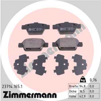Zimmermann Brake pads for FIAT LINEA (323_, 110_) rear