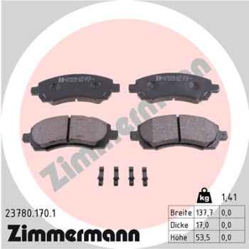 Zimmermann Brake pads for SUBARU IMPREZA Station Wagon (GG) front