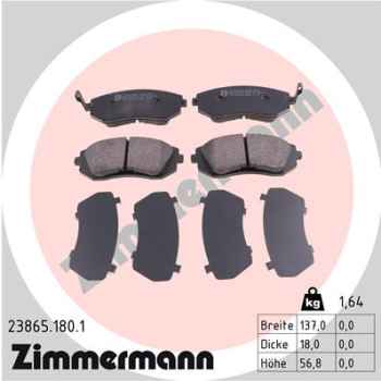 Zimmermann Brake pads for SUBARU OUTBACK (BL, BP) front