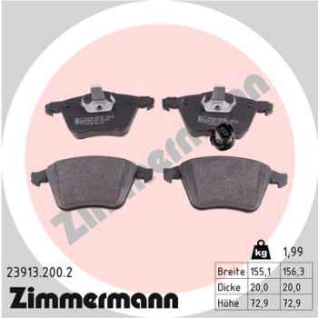 Zimmermann Brake pads for VW GOLF VI Cabriolet (517) front