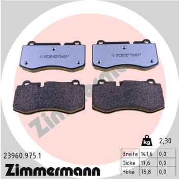 Zimmermann rd:z Brake pads for MERCEDES-BENZ CLS (C219) front