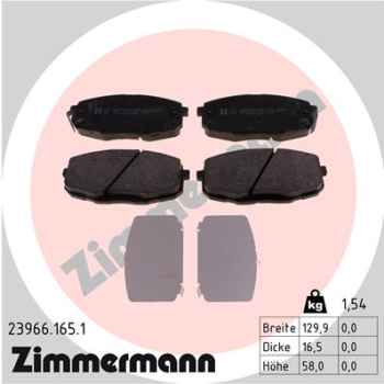Zimmermann Brake pads for KIA PRO CEE'D (ED) front