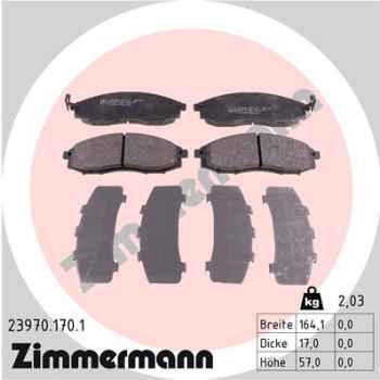 Zimmermann Brake pads for NISSAN PICK UP (D22) front