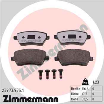 Zimmermann rd:z Brake pads for MERCEDES-BENZ CITAN Kasten (415) front