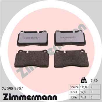 Zimmermann rd:z Brake pads for AUDI TT Roadster (8J9) front