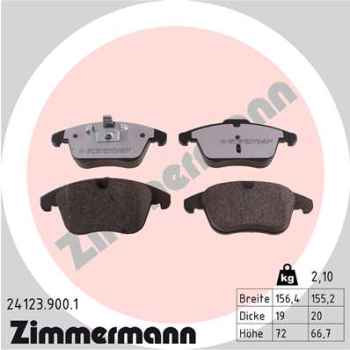 Zimmermann rd:z Brake pads for FORD MONDEO IV Turnier (BA7) front