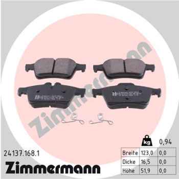 Zimmermann Brake pads for OPEL VECTRA C CC (Z02) rear