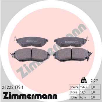 Zimmermann Brake pads for SUBARU LEGACY IV (BL) front