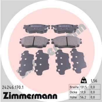 Zimmermann Brake pads for MAZDA 6 Stufenheck (GG) front